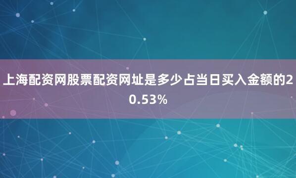 上海配资网股票配资网址是多少占当日买入金额的20.53%